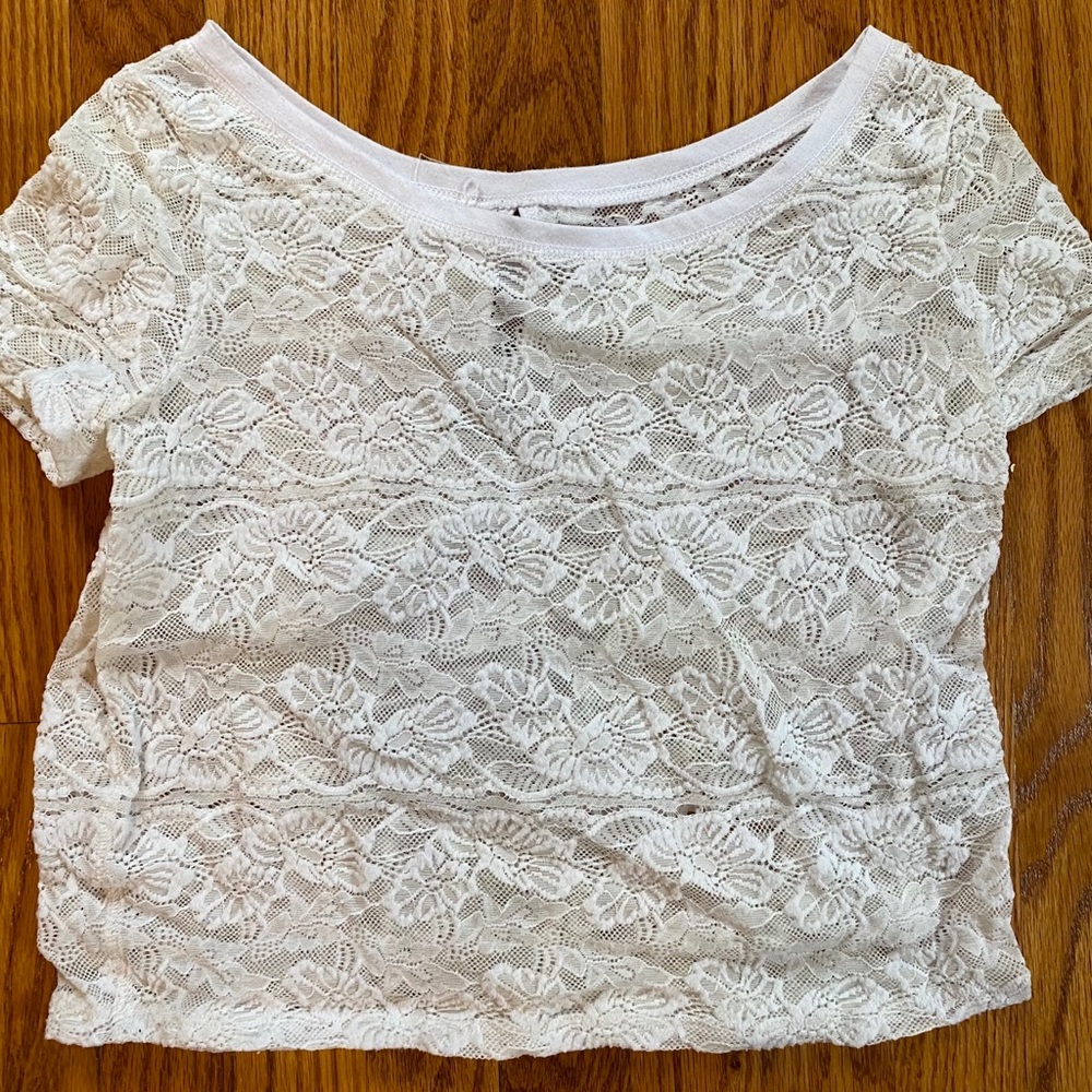 White Laced Top